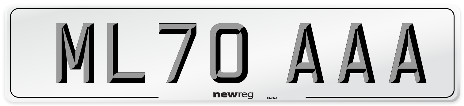ML70 AAA Number Plate from New Reg